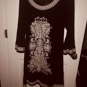INC embroidered shift dress
